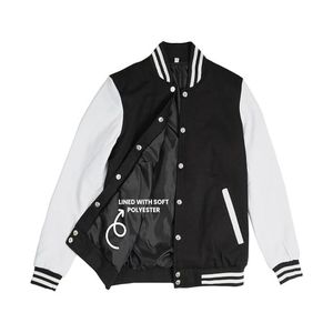 Unisex Custom Letterman Varsity Jacket with <b>Stand</b> Collar Patchwork Design Front Logo-Winter Fashion Casual Baseball Style - Product Image 2