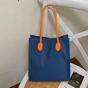 Sac de shopping réutilisable personnalisé en PU imperméable avec fermeture éclair, sac fourre-tout à bandoulière avec poche, sac de transport élégant à poignées - Product Image 5