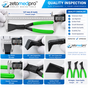 Alicates para Unir Piezas de Acero Inoxidable con Empuñadura de PVC, Herramienta para Joyería y Chapa Metálica de 5 Pulgadas ZetomedPro - Product Image 5