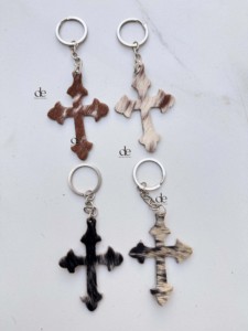 Porte-clés en cuir de vachette véritable, nouveau design, vente chaude, porte-clés élégants et uniques - Product Image 3