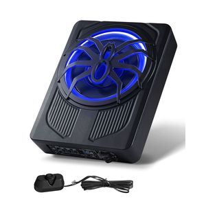 Subwoofer Auto Sottosedile Slim da 10 Pollici 440W con Luce Ambientale Blu, Subwoofer Audio a Basso Profilo per Auto - Product Image 1