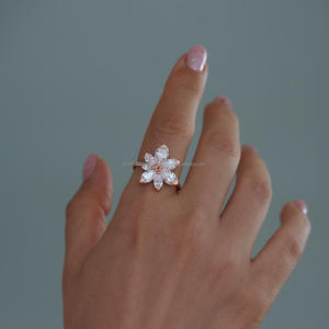 IGI/GIA Lab Grown Cut Diamond Vintage 14k jaune mariage/bague de fiançailles unisexe or blanc fin pour anniversaire fête-digne - Product Image 1