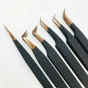 Pinzas Quirúrgicas de Precisión Morje para Pestañas, Acero Inoxidable, Punta Dentada de 10 mm, Mango Negro, Juego de Herramientas Profesionales de Maquillaje - Product Image 5