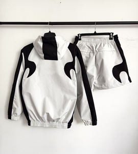 Ensemble de survêtement pour homme, veste coupe-vent zippée et short en nylon, ensemble deux pièces - Product Image 3
