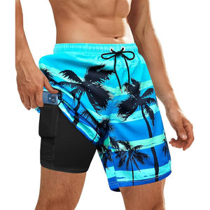 Shorts de bain pour hommes surdimensionnés, sublimation de haute qualité, vêtements de plage personnalisés OEM, shorts de bain à taille élastique pour hommes - Product Image 2