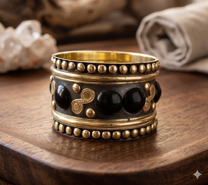 Venta directa de fábrica de brazaletes de moda hechos a mano, cuentas de resina con componentes metálicos, joyería y accesorios elegantes - Product Image 1