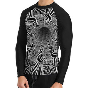 Camisetas de Natación Transpirables con Logotipo Personalizado al por Mayor, Camisetas de Manga Larga con Diseño Elástico y Estampado Sublimado para Hombre - Product Image 5