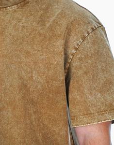 Camisetas de manga larga de algodón 230 gramos 100% de peso pesado Vintage lavadas con ácido personalizadas con logotipo de etiqueta privada de talla grande Jersey - Product Image 3