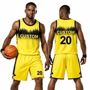 Ensemble de maillots de basket personnalisés 2 pièces, design de logo personnalisé, maillots sublimés pour équipe sportive - Product Image 5