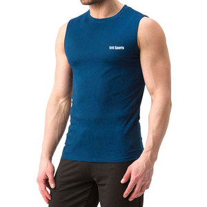 Camiseta sin mangas de tela cómoda para hombre, para uso diario, de color sólido, calidad premium, transpirable. - Product Image 3