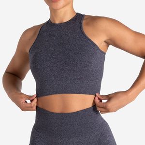 Custom Womens High Neck Seamless Sports Bra Crop <b>Top</b> Gym Fitness Yoga Stretch Breathable Activewear Custom OEM Wholesale - Product Image 2