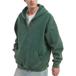 <b>Men's</b> Half-<b>Zip</b> Fleece Pullover Sweatshirt Customized custom printed 100% Cotton Fleece manufacturer <b>men</b> custom hoodies <b>men's</b> ho - Product Image 3