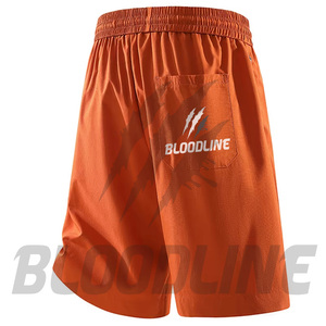 Shorts de sport noirs pour homme Bloodline, taille mi-haute, cordon de serrage, séchage rapide, logo avant, style sportif - Product Image 4