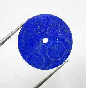 Esfera de Reloj de Piedra Lapislázuli Natural, Disco Redondo de 24.50mm de Diámetro y 1.50mm de Grosor, Clásica y Elegante, Esfera Suelta de Gemas A K - Product Image 2