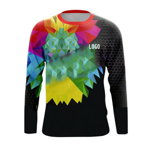 T-shirt en coton 100% doux, grande taille, manches longues, coupe ample, impression par sublimation personnalisée pour homme. - Product Image 4