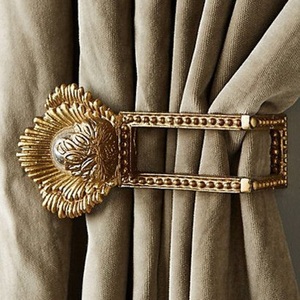 Sujetador de cortina personalizado, sujetador de cortina metálico, sujetador de cortina de lujo, soporte para cortina de ventana, para el hogar y hoteles, de latón y aluminio - Product Image 1