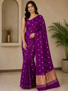 Sari royal Rajasthani Big Gulti Bandhej avec teinture artisanale traditionnelle - Product Image 3