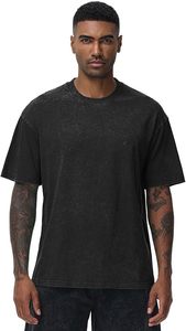 T-shirts en coton surdimensionnés pour hommes, coupe ample, effet vintage, unisexe, manches courtes, décontractés - Product Image 6
