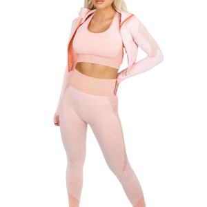 Sujetador deportivo ligero de alto soporte sin costuras para mujer con diseño sólido y logo frontal, ropa deportiva para yoga - Product Image 2