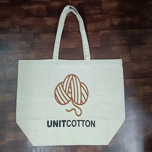 Wholesale Custom Eco Friendly Cotton <b>Canvas</b> Tote Shopping Bag Waterproof Reusable Personalized Logo <b>Beach</b> Gifts Daily Use Zipper - Product Image 1