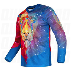 Maillots de vélo de montagne personnalisés pour hommes, chemise de course vintage de motocross, respirante, impression par sublimation, grande taille, séchage rapide, VTT BMX - Product Image 2
