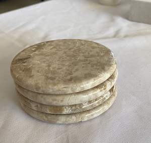 High Quality Polished <b>Marble</b> <b>Coasters</b> Set For Office Desk Tabletop Protection Stylish Modern Home Decor - Product Image 5