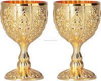 Gobelets à vin en laiton faits à la main, tasses décoratives modernes, ensemble de calices de 200 ml, forme ovale, taille personnalisable, pour bar à domicile