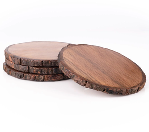 Posavasos de Madera para Regalo de Boda, Posavasos de Madera con Soporte, Posavasos de Bar de Estilo Moderno y Creativo - Product Image 5