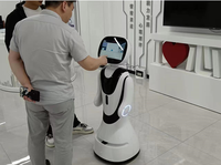 Robot d'accueil intelligent Timo AI, nouvelle version ChatGPT, recharge automatique, affichage vidéo et photo, guide mobile pour les écoles, les entreprises et les halls