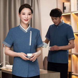 Uniforme de Limpieza Personalizado para Hotel, Unisex, Manga Corta, Ropa de Trabajo para Personal de Limpieza, Spandex/Poliéster, Todas las Temporadas, Tallas y Colores Personalizados - Product Image 3