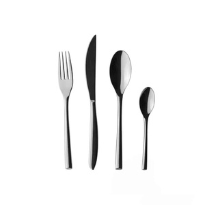 Minimalist Stainless Steel Flatware Set with High Mirror Polish Fork <b>Knife</b> and Spoons Dishwasher <b>Safe</b> - Product Image 1