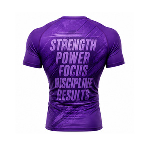 T-shirt de compression pour hommes, vêtements de sport personnalisés, respirant, séchage rapide, extensible, entraînement fitness, athlétisme, vente en gros OEM - Product Image 5