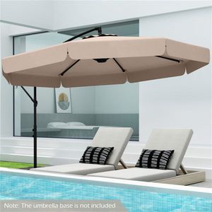Ombrellone a braccio laterale in acciaio inossidabile da 3m di raggio, a forma quadrata, per patio, giardino, hotel e spiaggia - Product Image 3