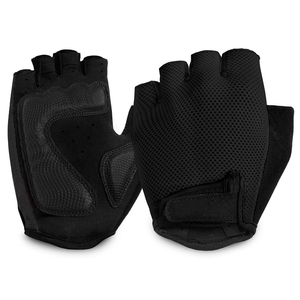 Gants de cyclisme mi-doigts respirants avec protection en maille pour la paume, unisexe, ajustement estival, fermeture à enfiler - Product Image 3