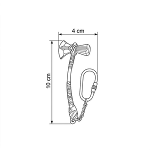 พวงกุญแจขวานทองเหลืองทำมือ พวงกุญแจขวานไวกิ้ง วินเทจ นักรบ - Product Image 6
