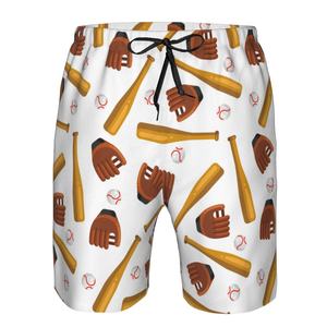 Shorts de baseball personnalisés pour hommes avec sublimation prix bon marché vente en gros Shorts de sport avec LOGO brodé pour hommes - Product Image 3