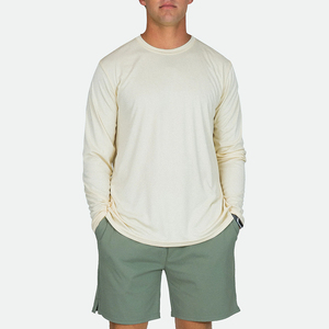 เสื้อยืดคอกลมแขนยาวสีพื้นสำหรับผู้ชาย PUFFIN SPORTS ออกแบบเองตามสั่ง (OEM) ทรงปกติ สวมใส่สบาย ผลิตจากผ้าถักโพลีเอสเตอร์แห้งเร็ว - Product Image 5