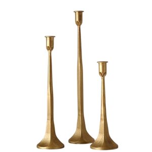 Modern <b>Silver</b> Spindle Candle Holder Set Elegant Ribbed Aluminum <b>Candlestick</b> for Wedding Decor & Luxury Table Centerpieces - Product Image 3