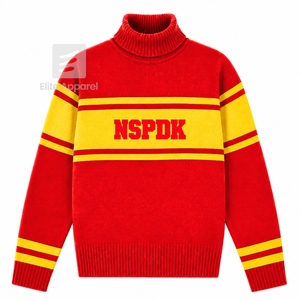เสื้อคอเต่าปักลายสมาคมพี่น้องหญิงฟิเดลต้าคาปาแบบกำหนดเอง สีแดงและสีทองลายทางด้านหน้า สำหรับสาวๆ ชุดนักเรียนกรีก - Product Image 1
