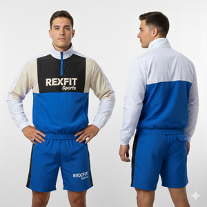 Custom Men's Outdoor Active Nylon Tracksuit <b>Wind</b> <b>Breaker</b> Short Set Custom Windbreaker Set Summer Street Wear Top and Bottom Set - Product Image 4