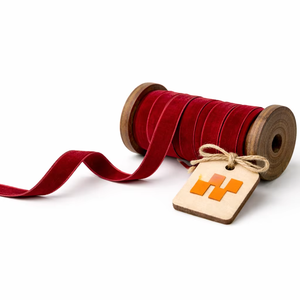 นีลคามัล อินดัสทรีส์ ริบบิ้นกำมะหยี่ทอหน้าเดียวขนาด 10 มม. ป้องกันการหดตัว ผลิตจากโพลีเอสเตอร์ 100% สีพื้น เนื้อนุ่ม หรูหรา สำหรับตกแต่ง - Product Image 1