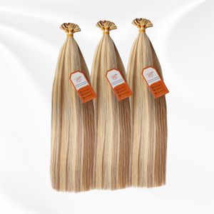 100% ต่อผมมนุษย์แบบไม่ผ่านกระบวนการสองชั้นปลายแบนเรียบเนียน - Product Image 6