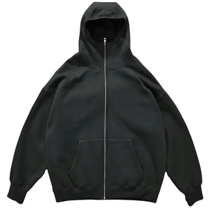 Hoodies d'hiver personnalisés à fermeture éclair sans cordon, unisexe, en molleton, grande taille, 100 % coton respirant, haute qualité, vente chaude - Product Image 4