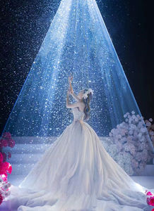 Luz <span class=keywords><strong>laser</strong></span> para casamento, performance RGB de flocos de neve e máquina de neblina com suporte de luz, controle dmx, show de casamento, 10W - Product Image 5