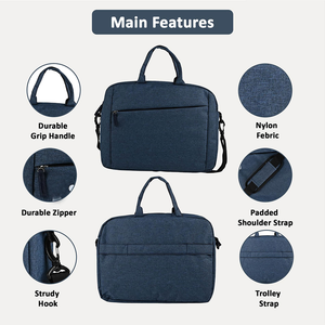 กระเป๋าแล็ปท็อปอ็อกซ์ฟอร์ดคุณภาพพรีเมียมสำหรับมืออาชีพ พร้อมพื้นที่เก็บของเพิ่มเติมและหูหิ้วที่สะดวกสบาย กระเป๋าเป้สะพายหลังสำหรับแล็ปท็อป - Product Image 6