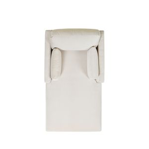 Chaise longue Knox 65 pollici in velluto beige stile moderno farmhouse francese - Product Image 2