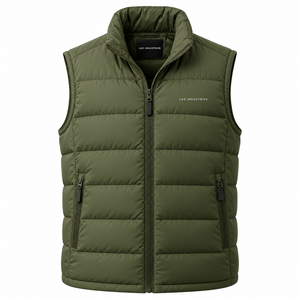 Slim Fit <b>Men's</b> <b>Gilet</b> Jacket <b>White</b> Color Crew Neck Side Pocket Body Warmer Sleeveless Coat Breathable Winter OEM Serviced - Product Image 1