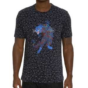 T-shirt graphique Hip Hop pour hommes, style ample et léger, multicolores, pour lieux publics américains et européens, coupe oversize. - Product Image 1