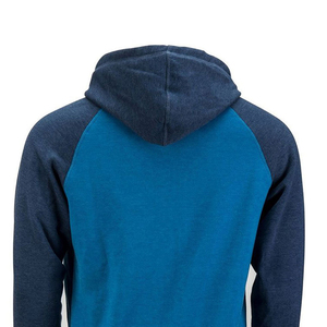 Sudadera con capucha azul marino para hombre, con bloques de color, cierre de cremallera, manga raglán, estilo casual para otoño. - Product Image 5