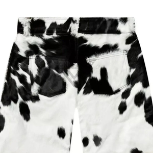 Shorts en fausse fourrure à imprimé vache personnalisé pour hommes et femmes, style streetwear ample et décontracté, Harajuku Punk, grandes tailles, vêtements d'été Power World - Product Image 4